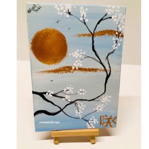 HP!!🤍5x7 Acrylic Painting By Me- Bloom⚪️